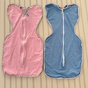 Love to Dream swaddles (likely newborn and small size)